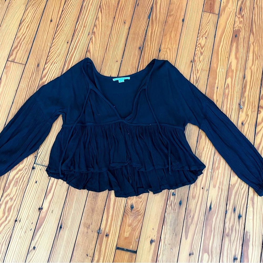 O’Neill Black Long-Sleeve Crop Top